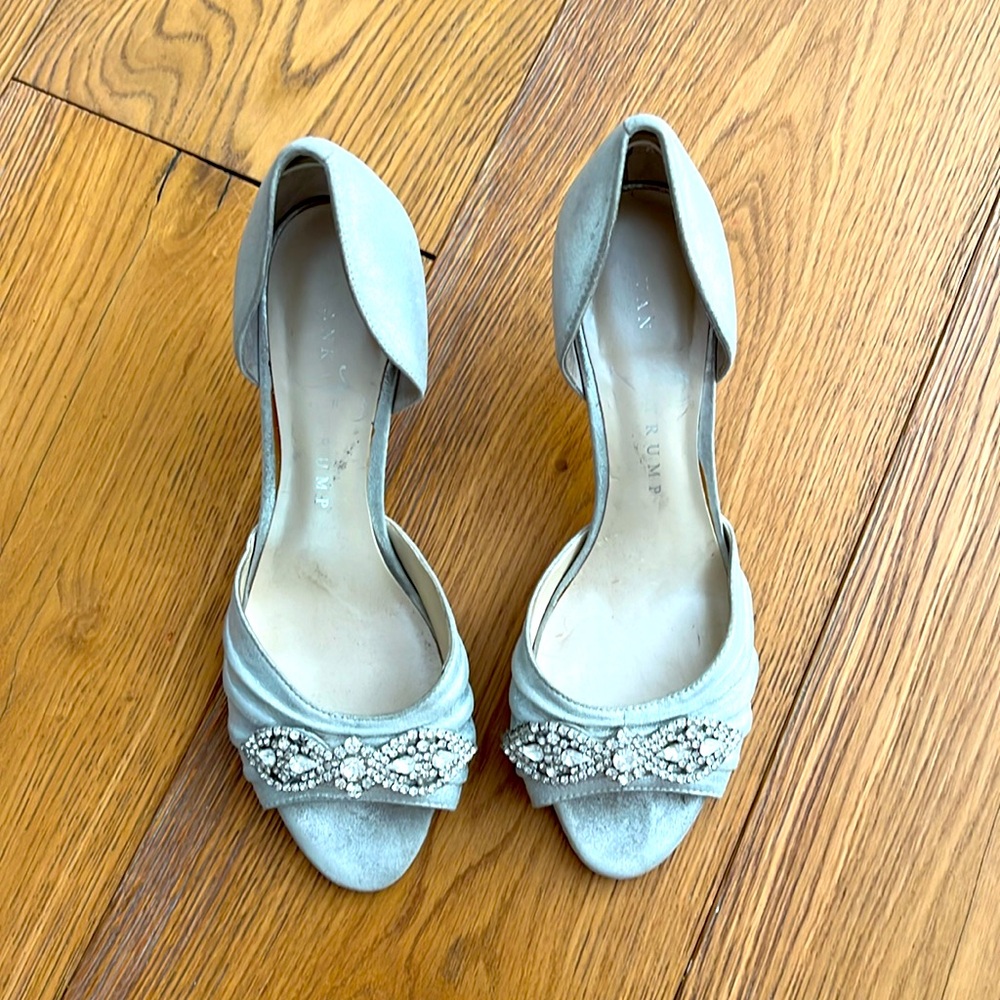 Ivanka Trump size 6.5 jeweled sandals silver